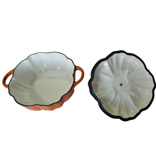 Panela Esmaltada Caçarola Ferro Staub Abobora 24cm Laranja
