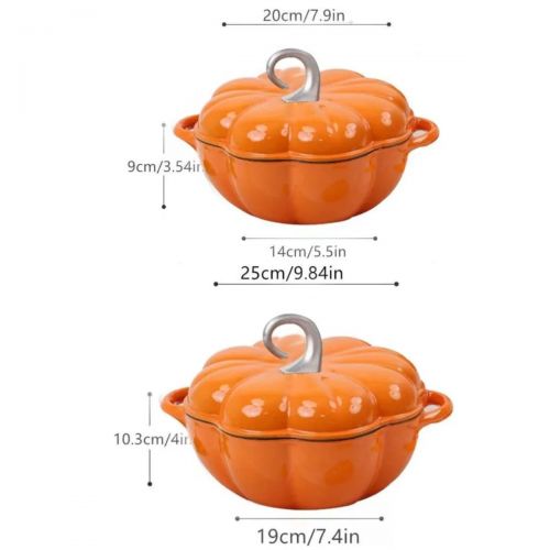 Panela Esmaltada Caçarola Ferro Staub Abobora 24cm Laranja
