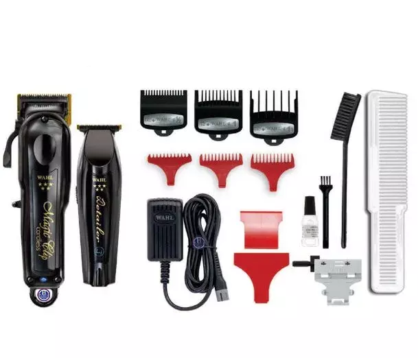 WAHL MagicClip&DetailerバリカンブラックⅢ@3@❽86 Comprar Barber Combo Wahl Cordless Magic Clip + Detailer Black