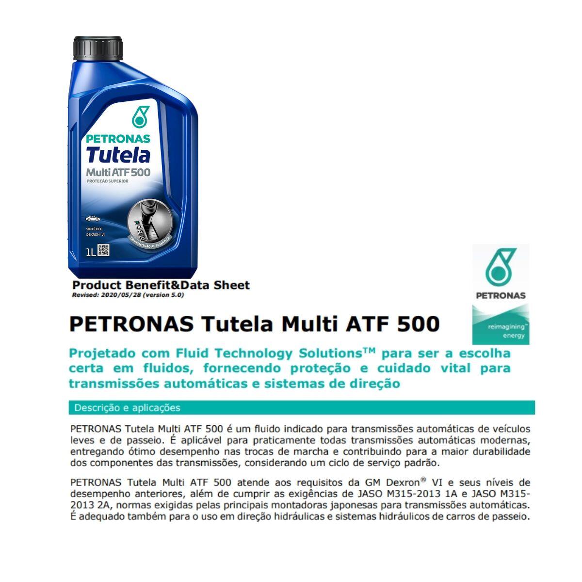 Kit 6 Petronas Tutela Multi Atf 500 Sintético Dexron Vi