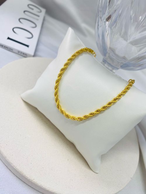 Pulseira Cord�o Baiano P Dourado