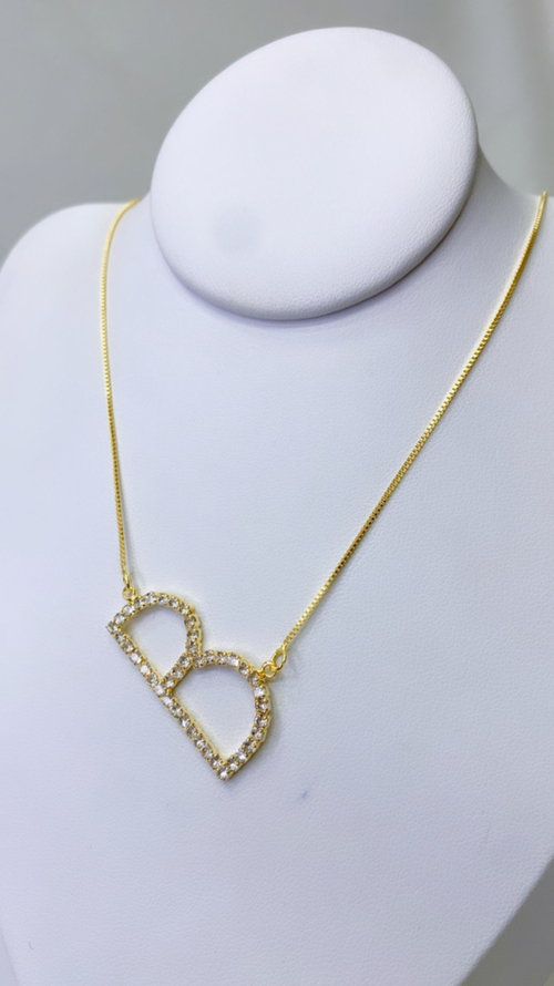 Colar Inicial Cravejado Dourado