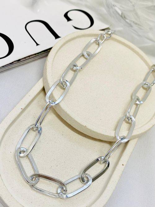 Correntaria Elo Cartier Alongado Prata