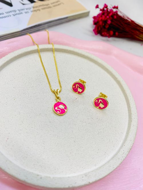 Conjunto Infantil Barbie Dourado