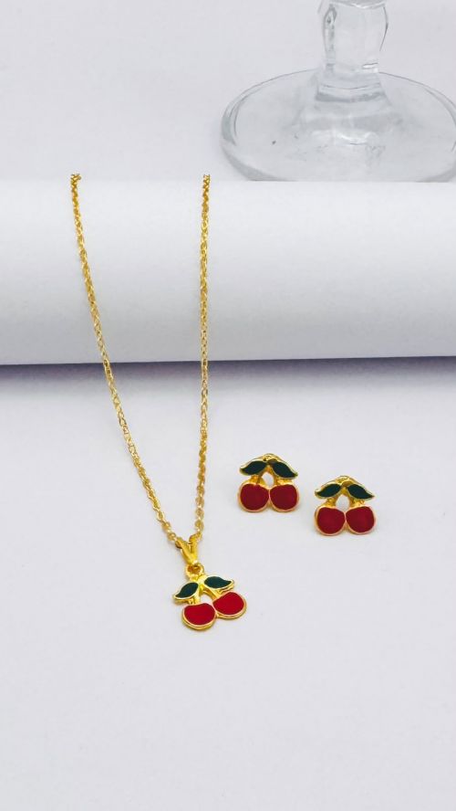 Conjunto Infantil Cerejinha Dourado