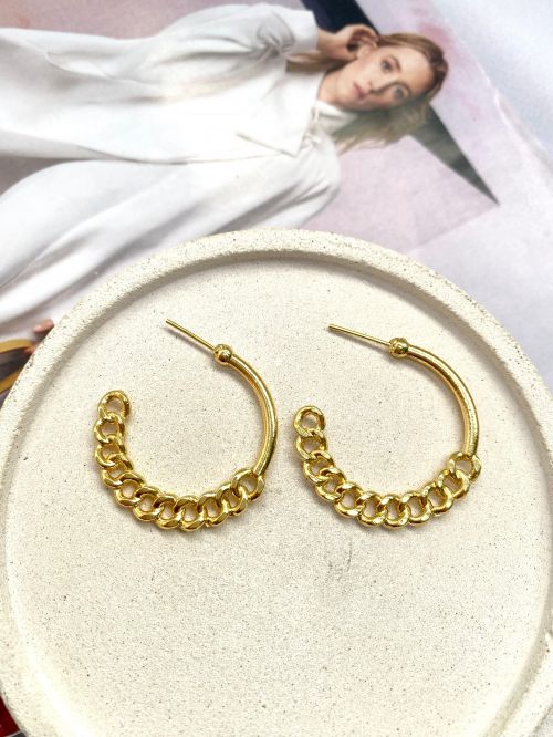 Argola Elos Dourado