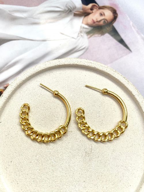 Argola Elos Dourado