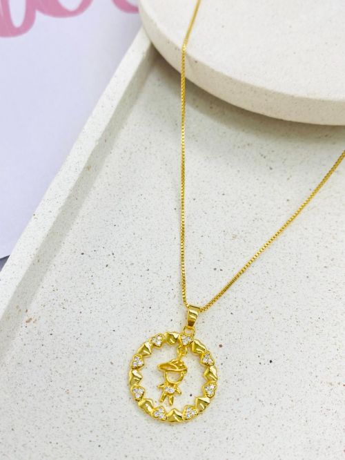 Colar Filho Amor Eterno Dourado