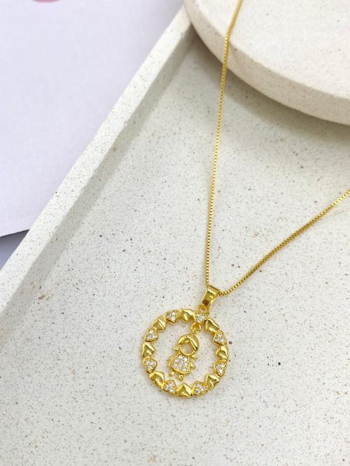 Colar Filho Amor Eterno Dourado