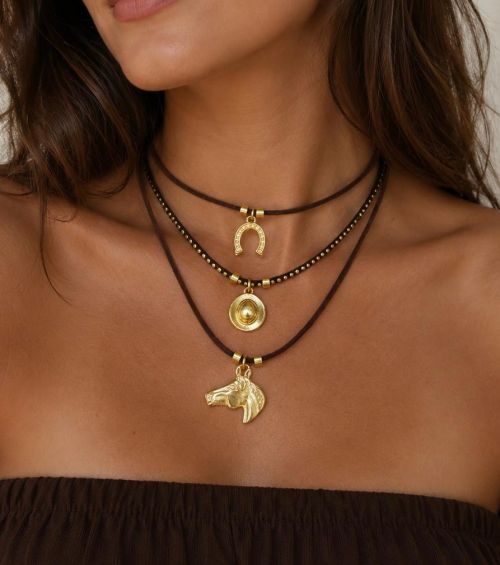 Colar Triplo Country Chic Dourado