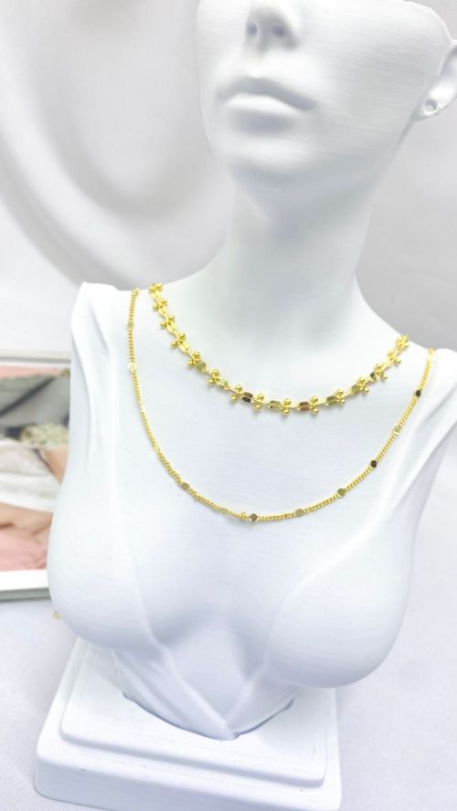 Colar Duplo Elegance Dourado