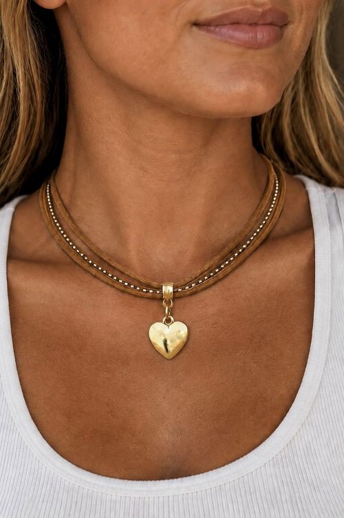Chocker Tripla Cora��o de Boiadeira
