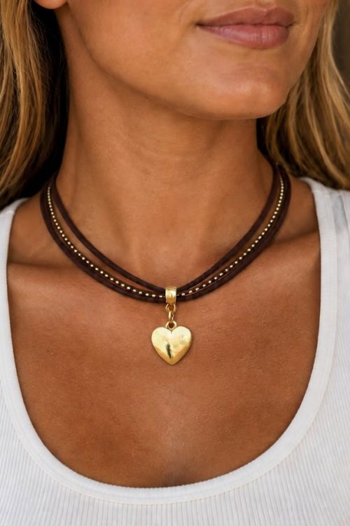 Chocker Tripla Cora��o de Boiadeira