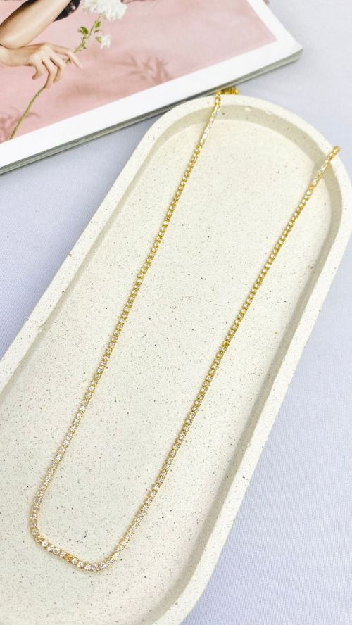 Colar longo Riviera Dourado