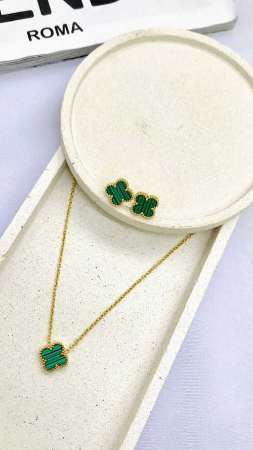 Conjunto Virginia Dourado A�o Inox