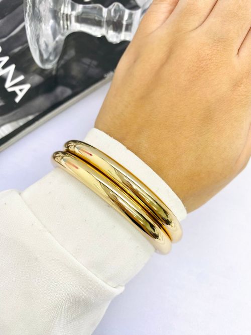Kit Dois Bracelete Prime Dourado