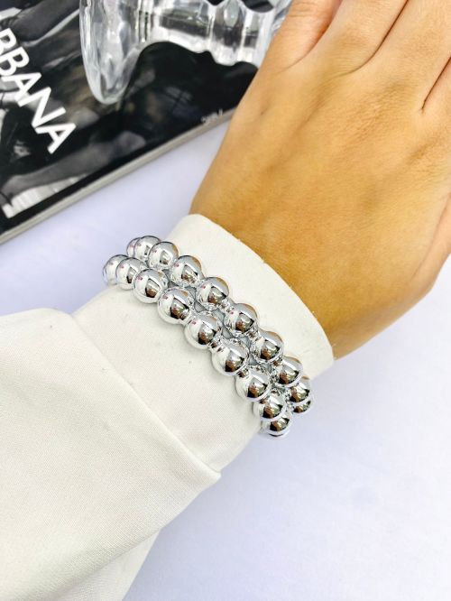 Kit Dois Bracelete Celeste Prata