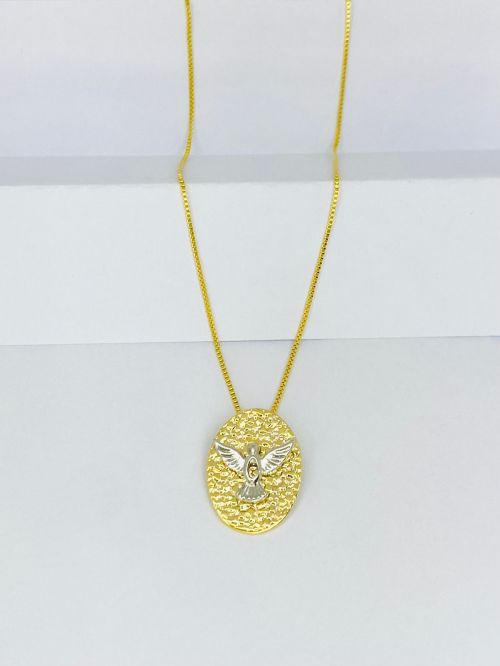 Colar Espirito Santo Dois Banho Premium