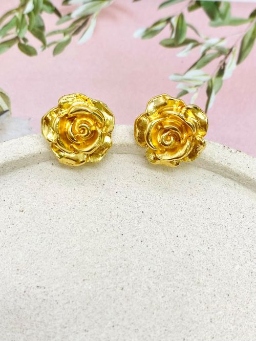 Brinco Flor de Ouro Dourado