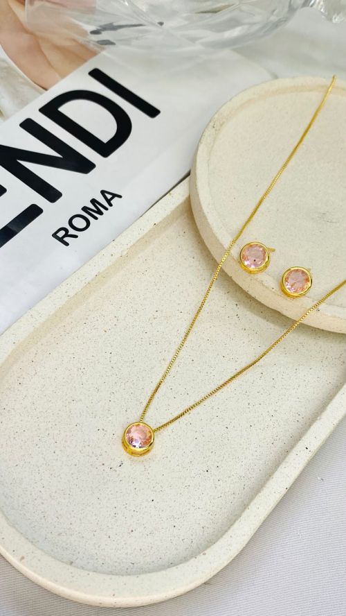 Conjunto Redondo Cl�ssico Dourado