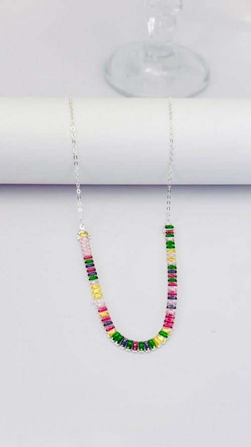 Chocker Riviera Mini Baguete Prata