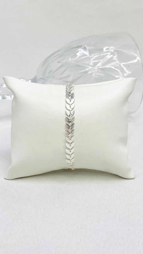 Pulseira Escama Texturizada Prata