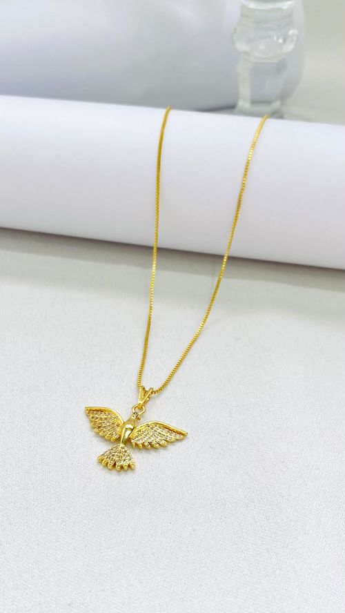 Colar Espirito Santo Luxo Dourado
