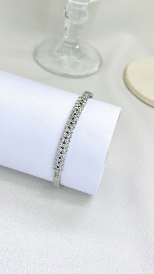 Bracelete Duo Bolinha Prata