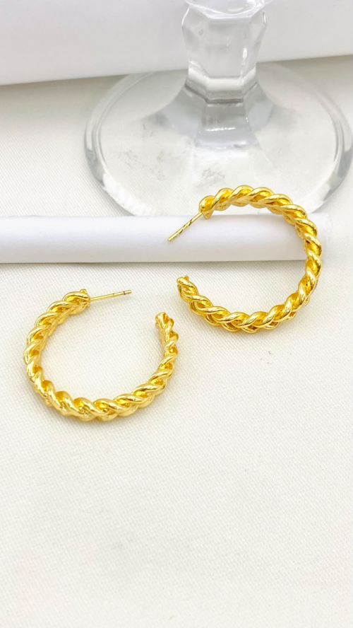 Argola Tran�ada Dourado