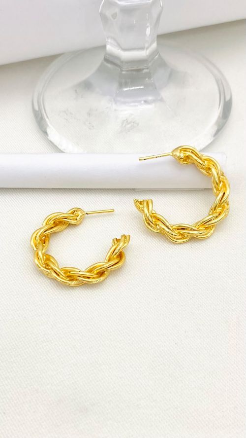 Argola Entrelace Dourado