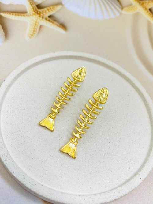 Brinco Escama de Peixe Dourado