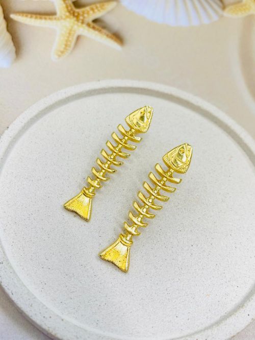 Brinco Escama de Peixe Dourado