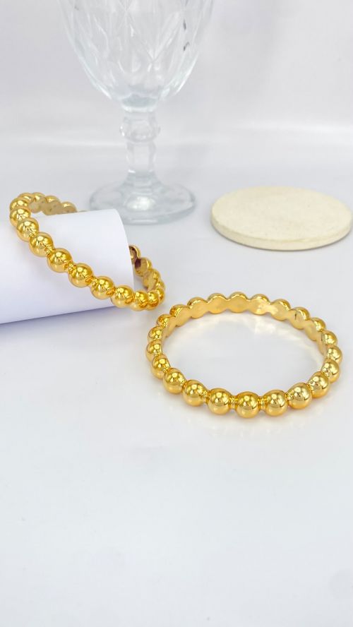 Kit Dois Bracelete Celeste Dourado
