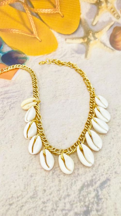 Colar B�zios Dourado
