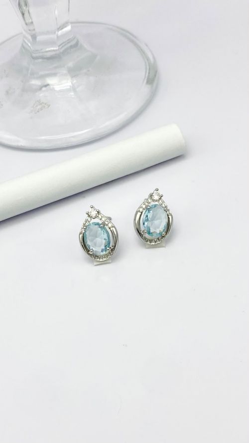 Brinco Gota de Princesa Prata