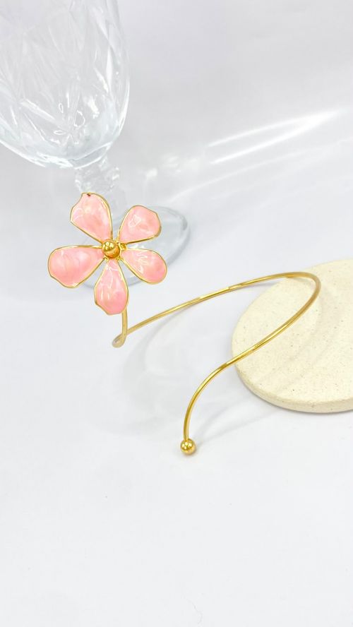 Antebra�o Flor Cinco P�talas  Dourado