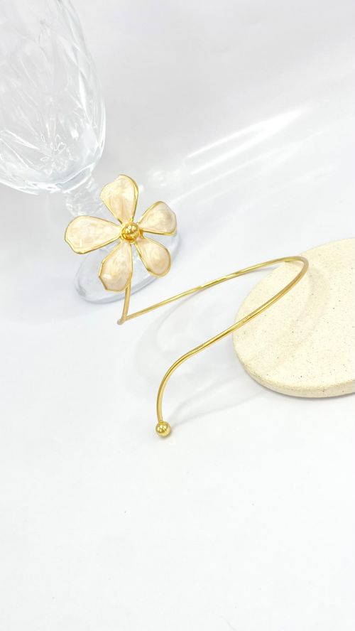Antebra�o Flor Cinco P�talas  Dourado