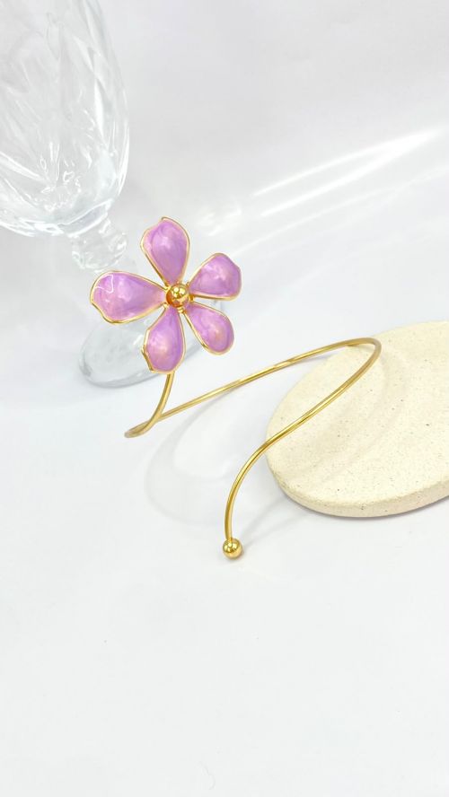 Antebra�o Flor Cinco P�talas  Dourado