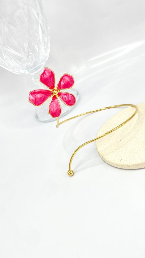 Antebra�o Flor Cinco P�talas  Dourado