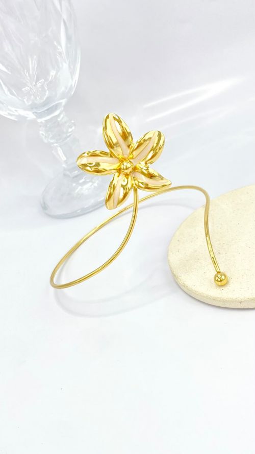 Antebra�o Flor Tropical  Dourado