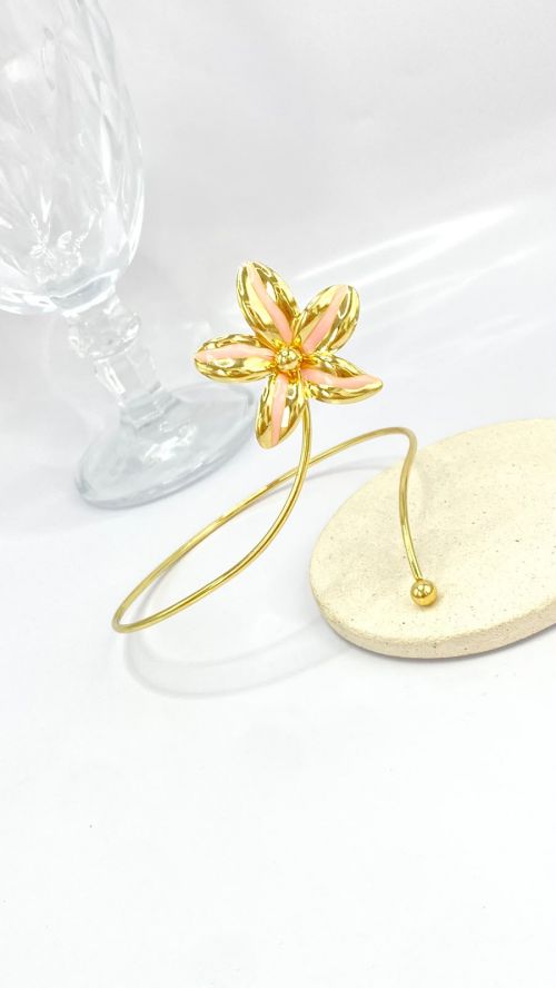 Antebra�o Flor Tropical  Dourado