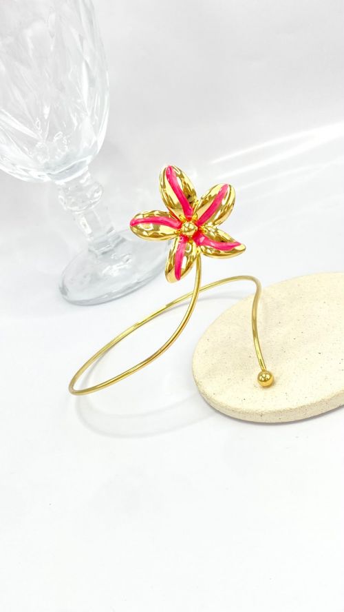 Antebra�o Flor Tropical  Dourado
