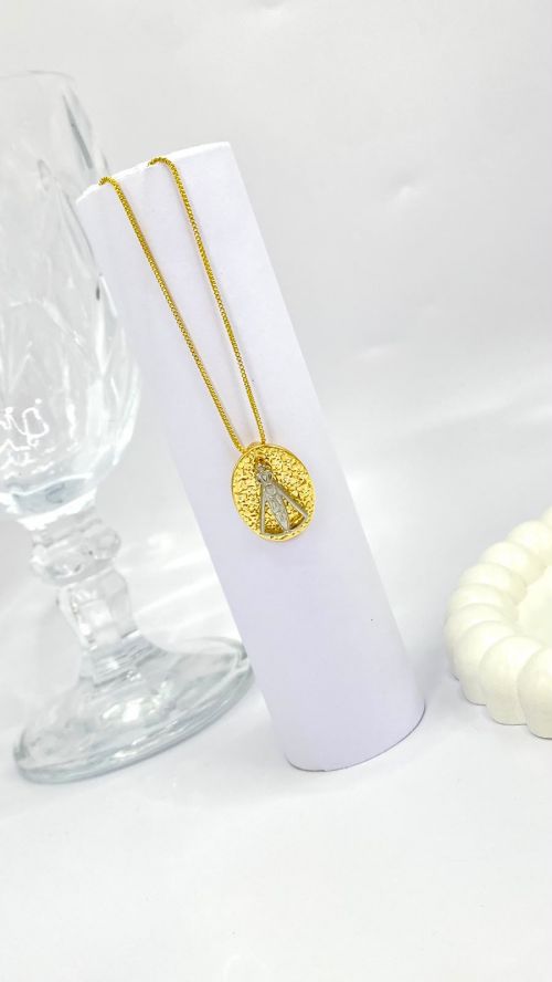 Colar Nossa Senhora Luz Dois Banho Premium