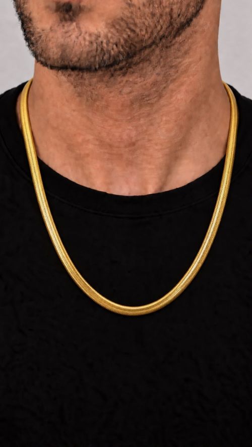 Corrente Malha Dourado Masculino A�o Inox