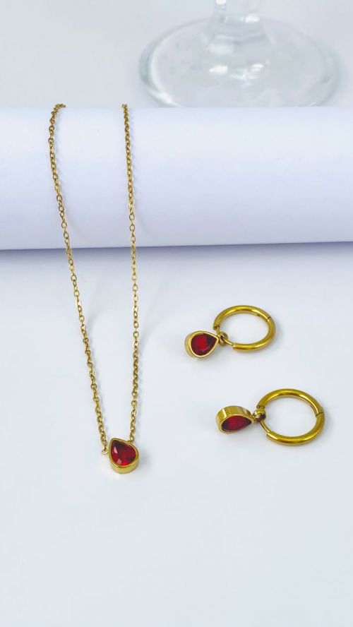 Conjunto Gota em A�o Inoxid�vel Douardo
