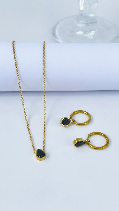 Conjunto Gota em A�o Inoxid�vel Douardo