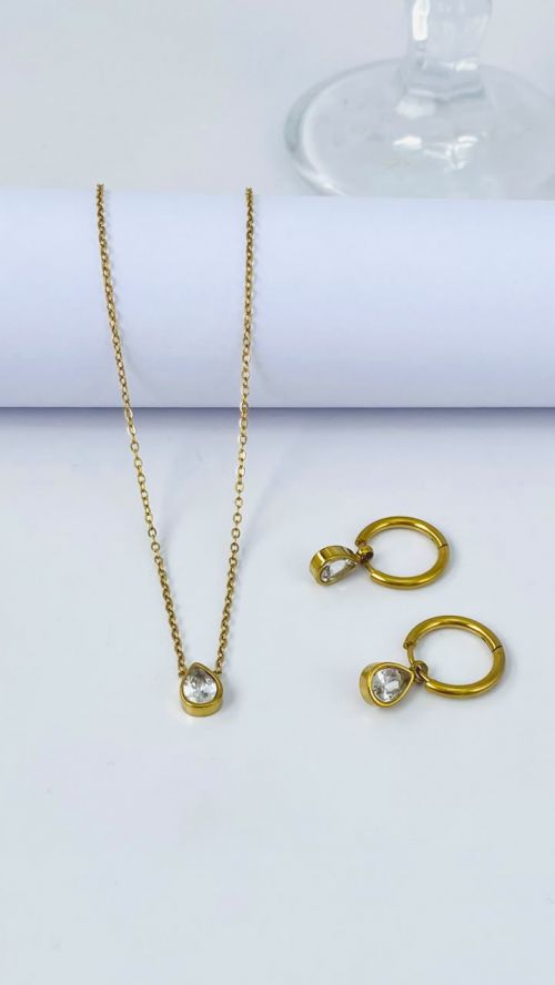 Conjunto Gota em A�o Inoxid�vel Douardo