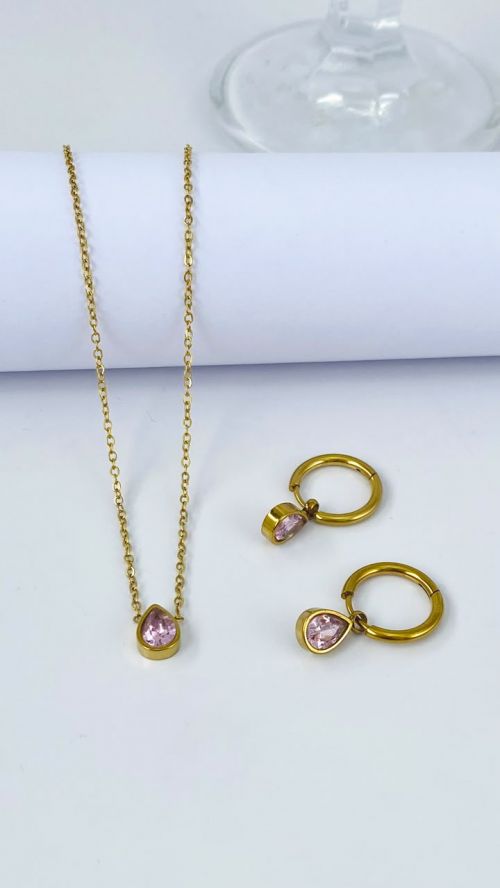 Conjunto Gota em A�o Inoxid�vel Douardo