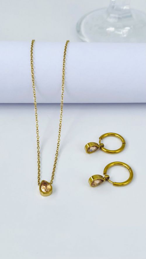 Conjunto Gota em A�o Inoxid�vel Douardo