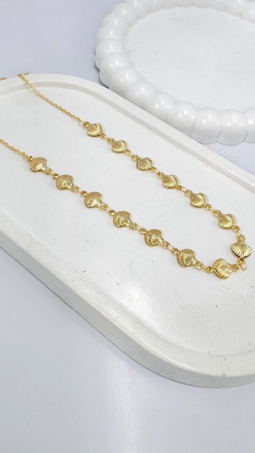 Chocker Conchas de Ouro Dourado